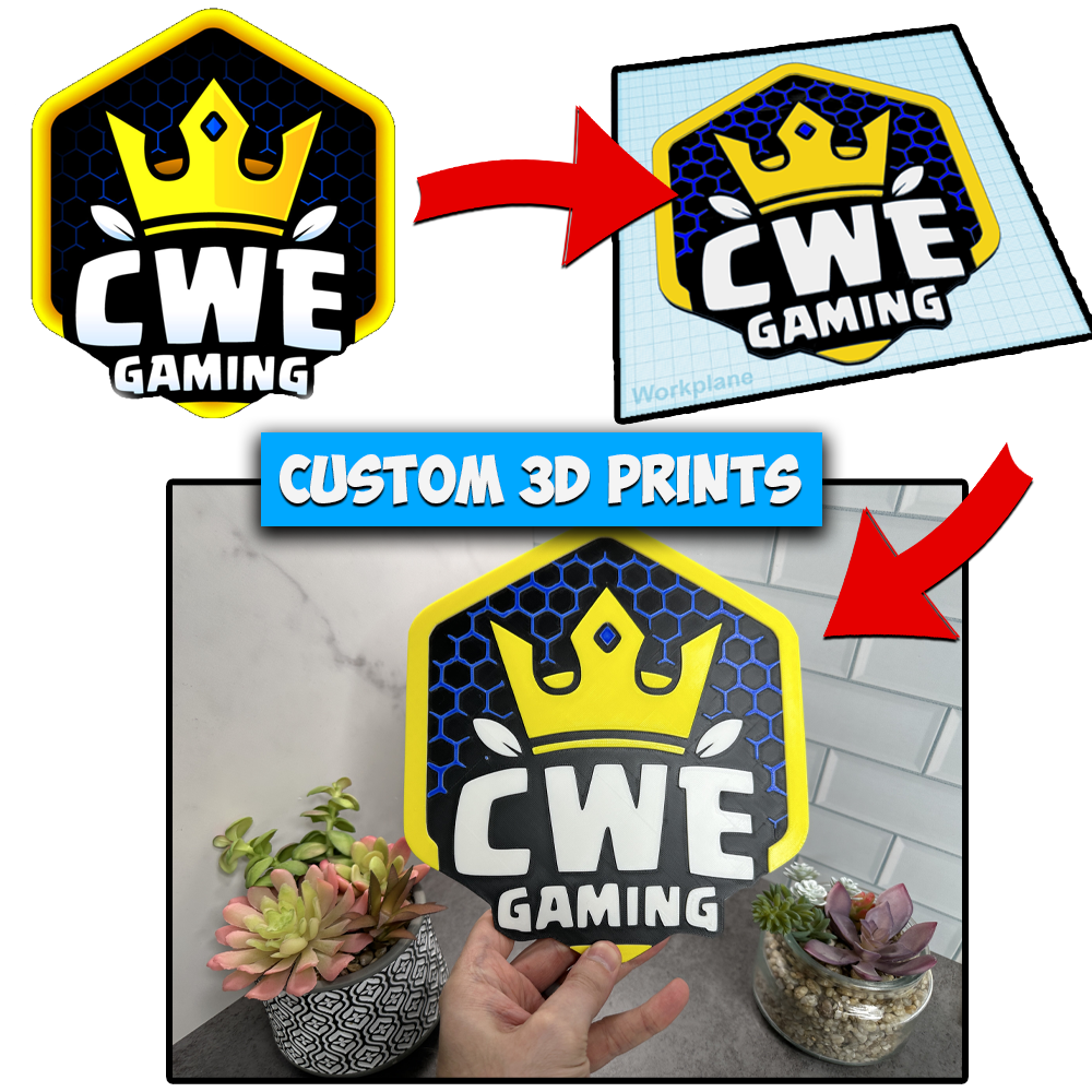 Custom 3D Printed Logo Decoration - Brand, Company, Team, Pendant, Emblem, & More