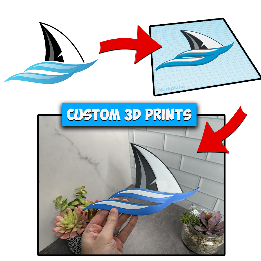 Custom 3D Printed Logo Decoration - Brand, Company, Team, Pendant, Emblem, & More