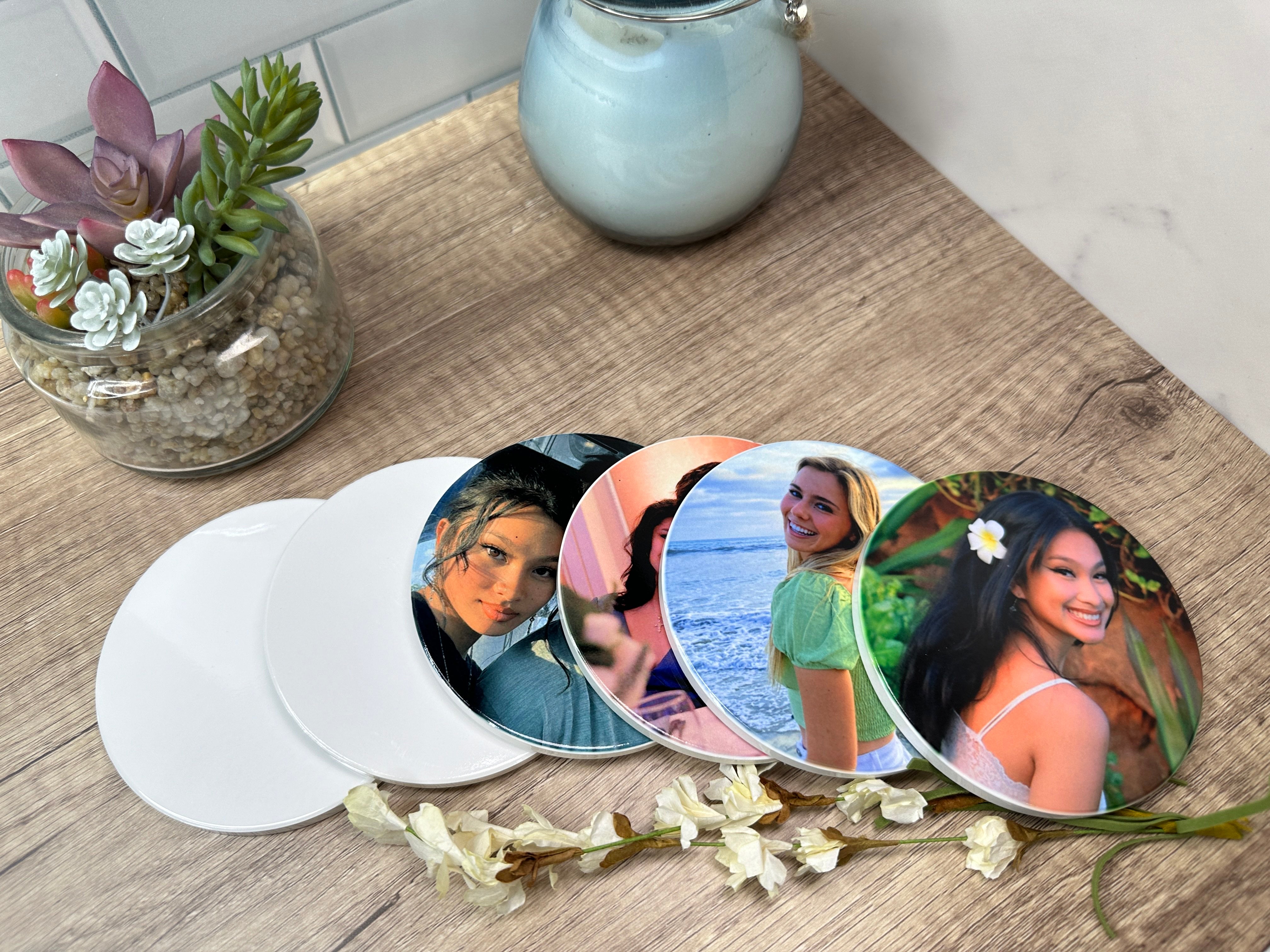 Personalized Coasters | Custom Photo | Free Holder with Set of 4, 6 or 8