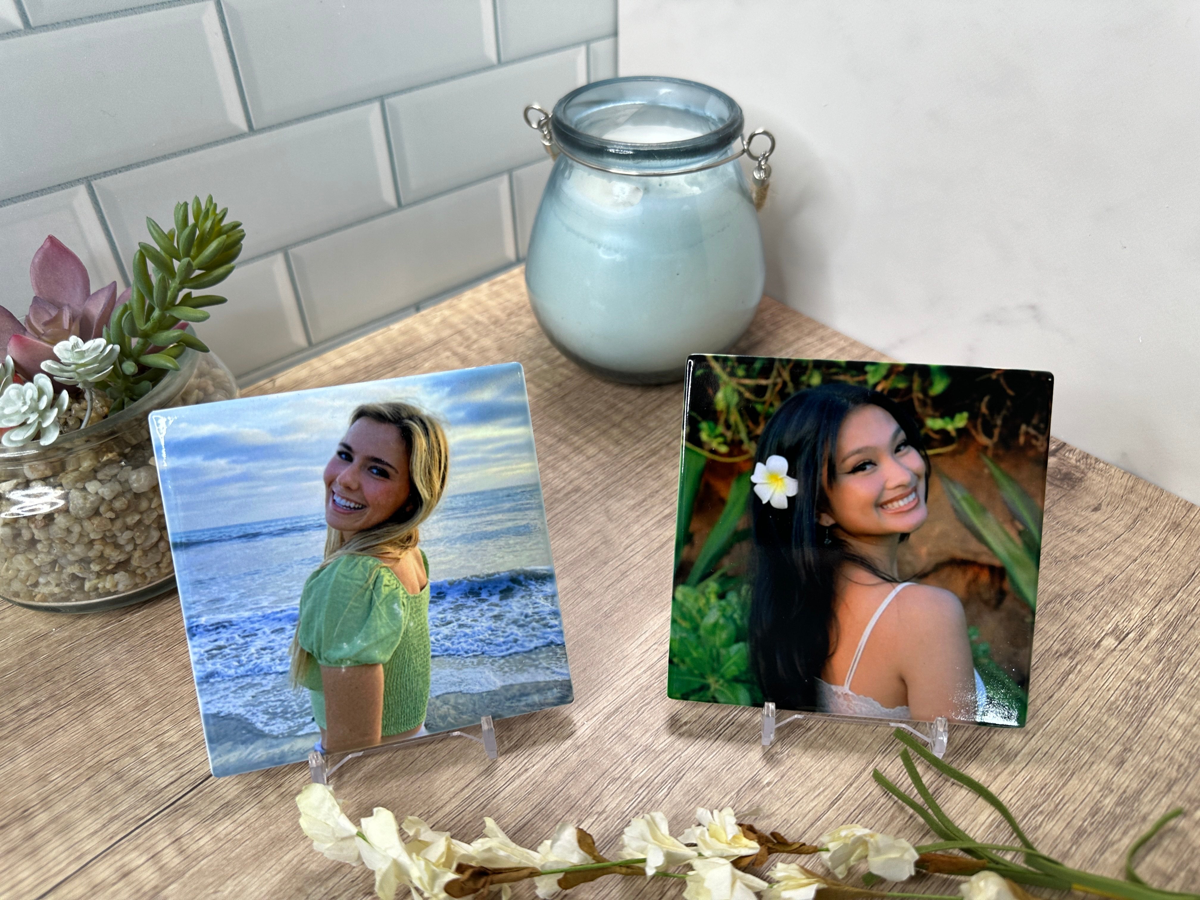 Personalized Coasters | Custom Photo | Free Holder with Set of 4, 6 or 8