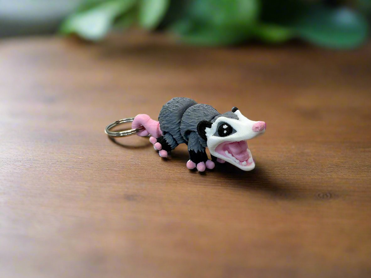 Cute Opossum Keychain