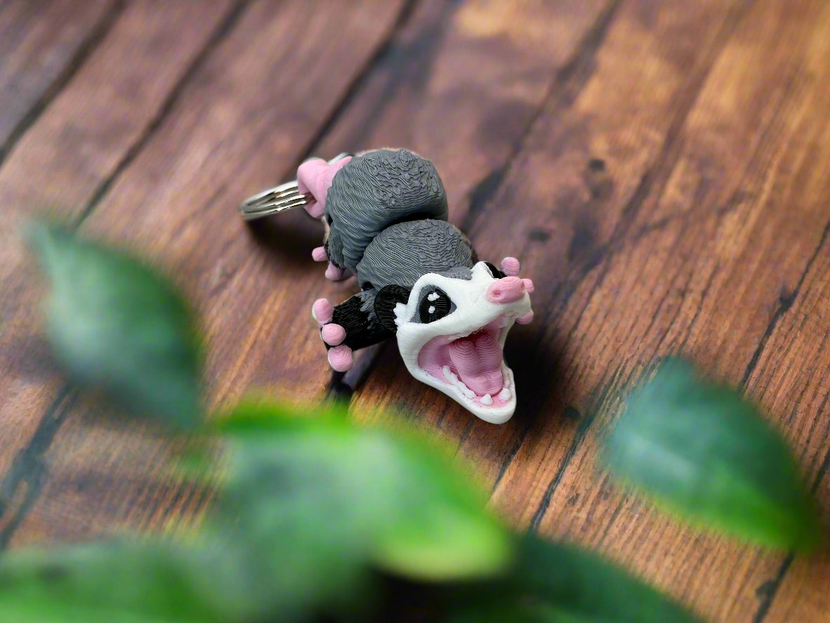 Cute Opossum Keychain
