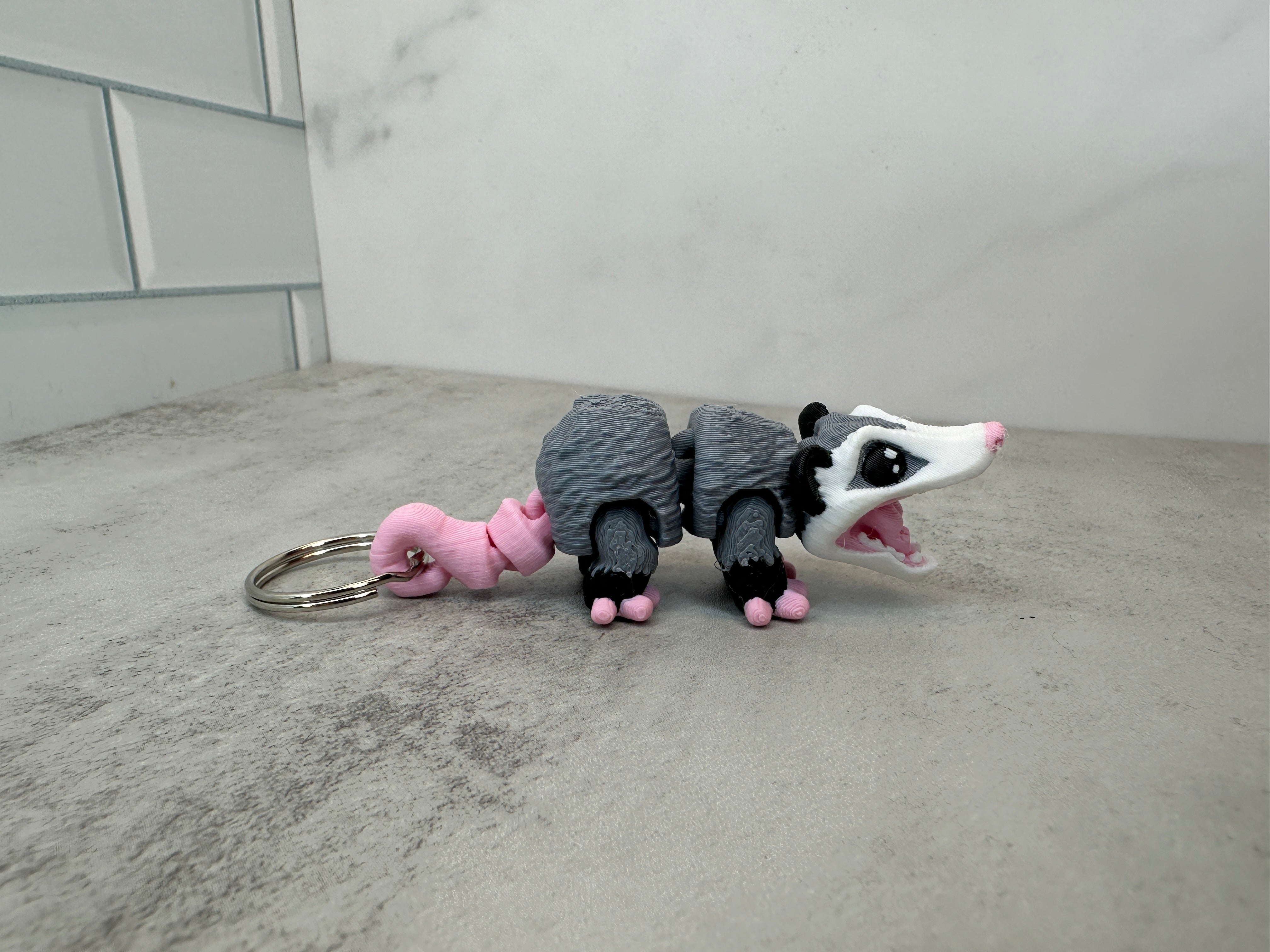 Cute Opossum Keychain