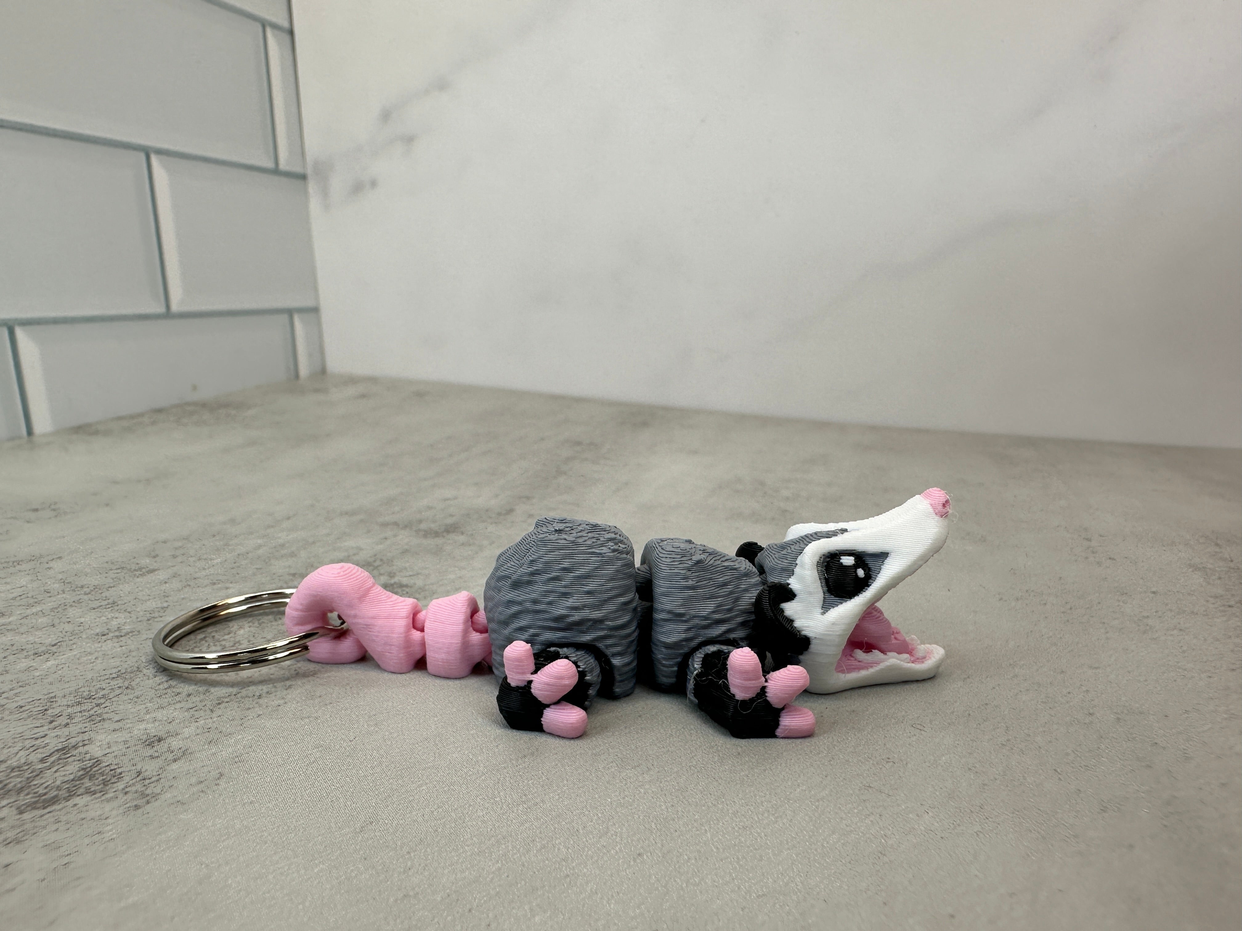 Cute Opossum Keychain