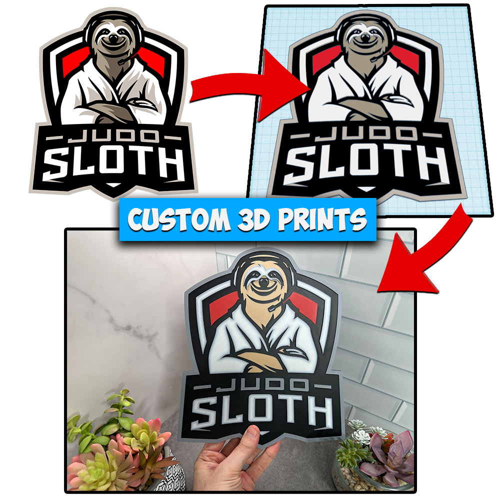 Custom 3D Printed Logo Decoration - Brand, Company, Team, Pendant, Emblem, & More