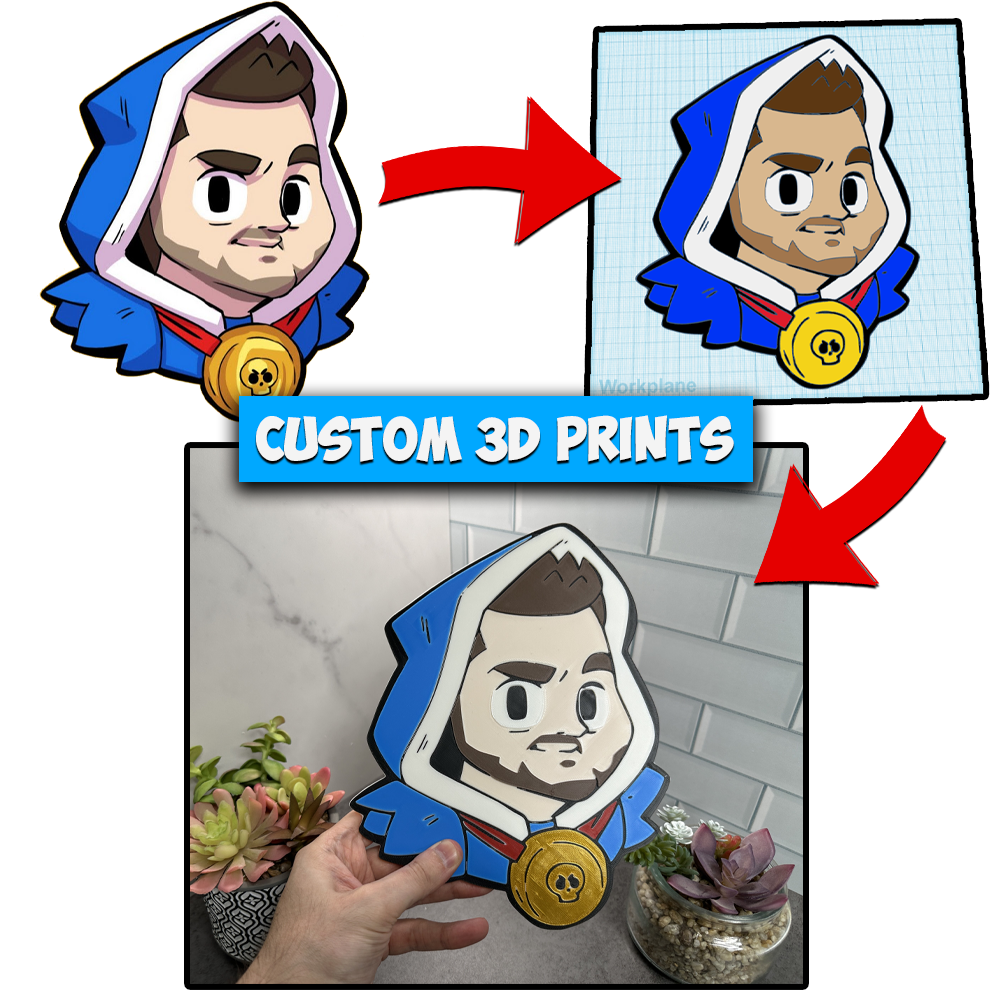 Custom 3D Printed Logo Decoration - Brand, Company, Team, Pendant, Emblem, & More