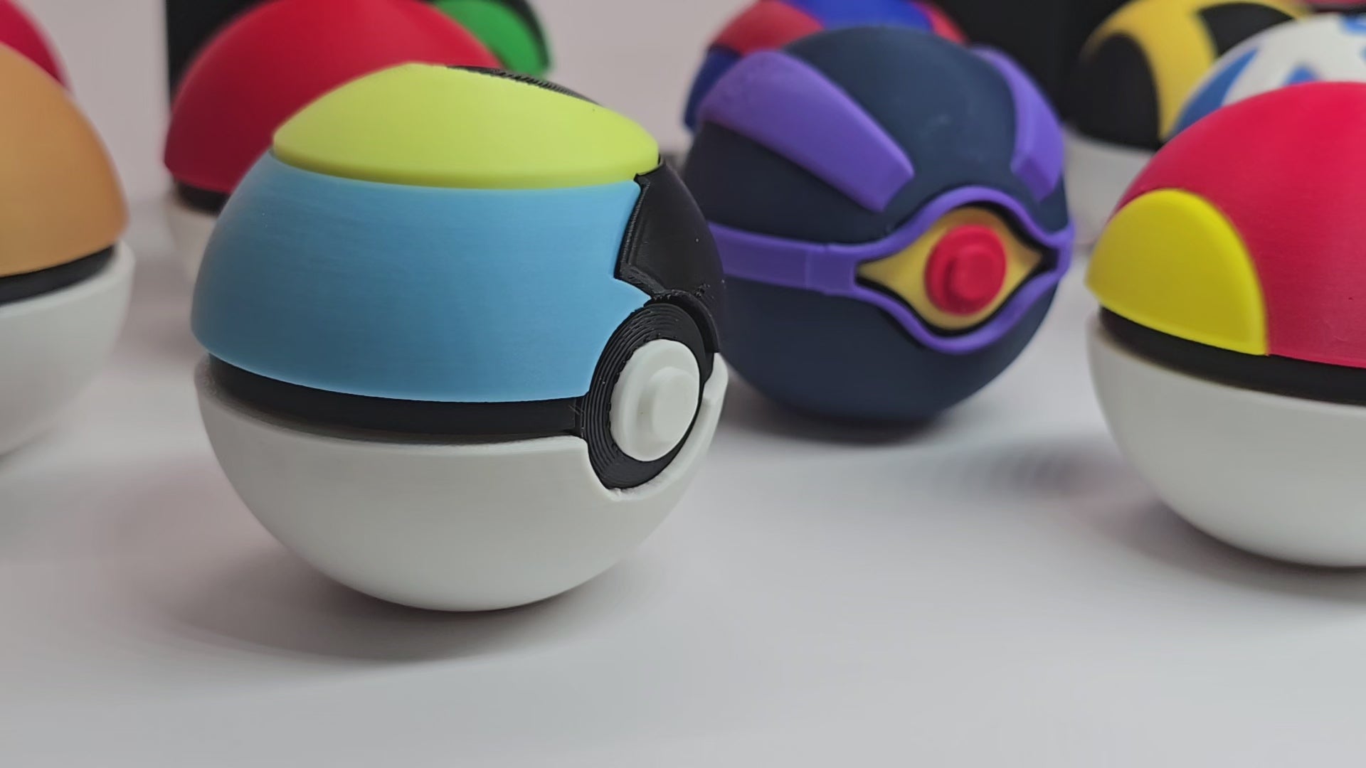 Load video: Video showcasing the 3D printed Pokemon Character Balls