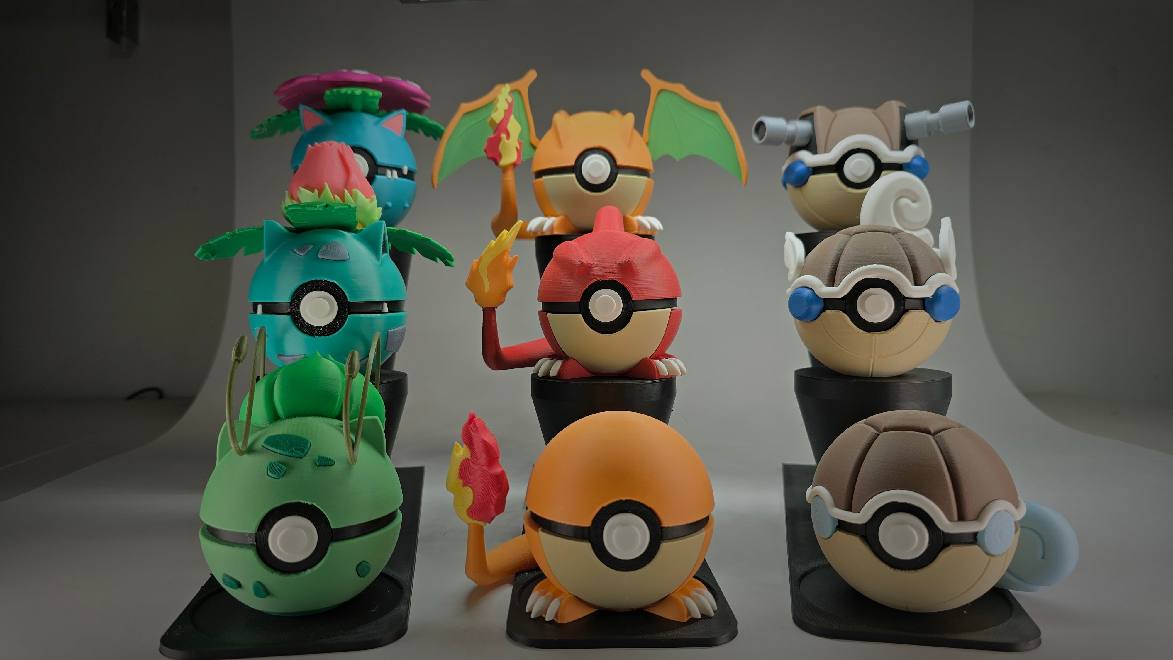 3-Tier Character Pokeball Display Stand
