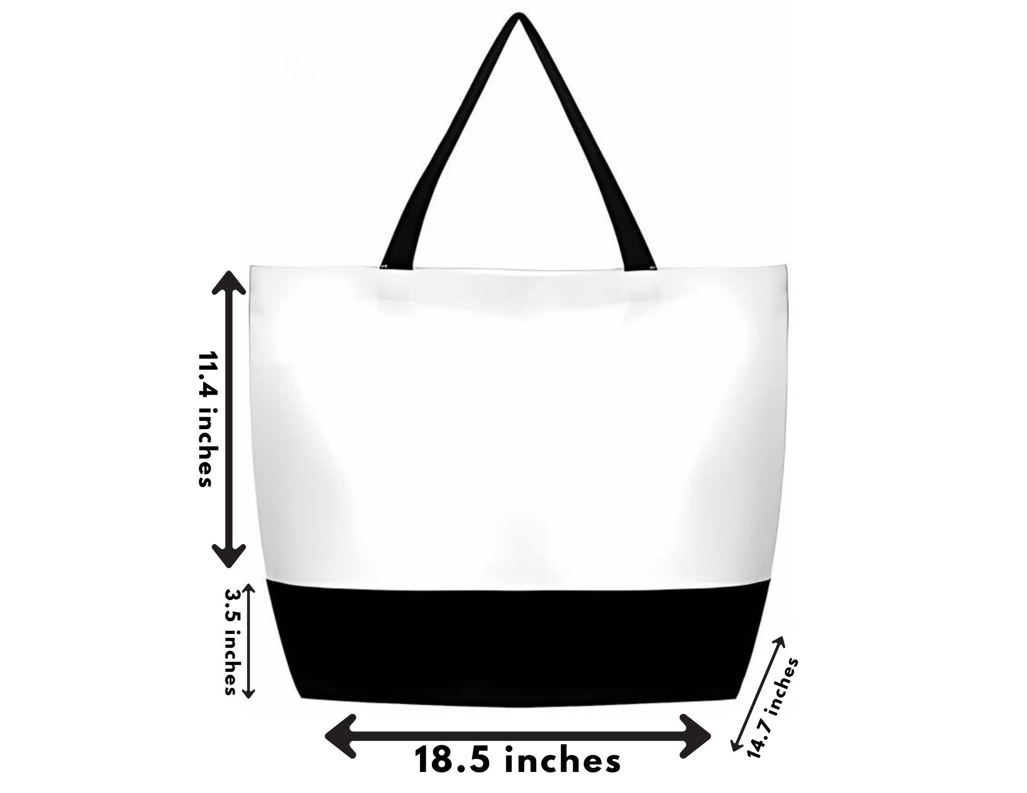 Personalized Large Tote Bag With Zipper and Handle